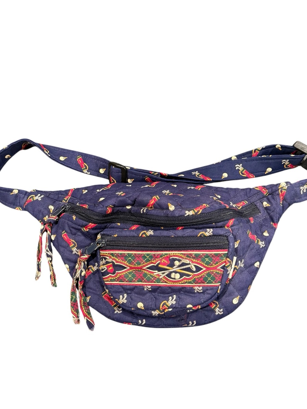 Vera Bradley vintage golf Fanny black waist belt bag retired rare